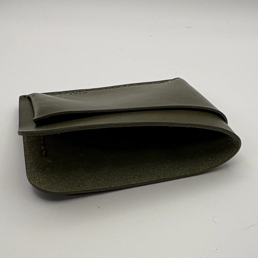 Makr Olive Green Leather Card Holder